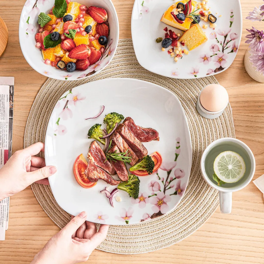 VEWEET Porzellan Kombiservice 'Annie', 40 Teilig Geschirrservice Für 8 Personen, Frühstückservice Mit Je 8 Eierbecher, Kaffeebecher 350 Ml, Müslischalen, Dessertteller Und Flachteller 3 VEWEET Porzellan Kombiservice 'Annie', 40 Teilig Geschirrservice Für 8 Personen, Frühstückservice Mit Je 8 Eierbecher, Kaffeebecher 350 Ml, Müslischalen, Dessertteller Und Flachteller – Bild 3