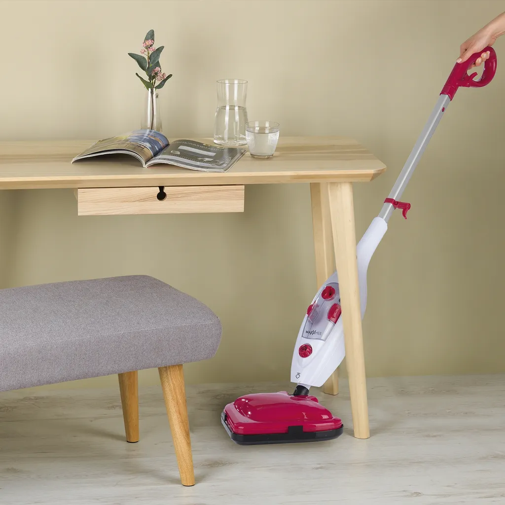 MAXXMEE Dampfbesen 1300W Weiß/rot 5 MAXXMEE Dampfbesen 1300W Weiß/rot – Bild 5