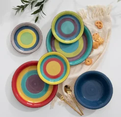 Tafelservice Steingut, Vancasso ARCO 36-teiliges Kombiservice Set, Vintage Geschirrservice Mit Je 12 Speiseteller, Kuchenteller Und Suppenteller, Für 12 Personen, Regenbogen Stil 14 Tafelservice Steingut, Vancasso ARCO 36-teiliges Kombiservice Set, Vintage Geschirrservice Mit Je 12 Speiseteller, Kuchenteller Und Suppenteller, Für 12 Personen, Regenbogen Stil -Haushalts Verkauf c560f28ec930ecb47121dc653464fe96