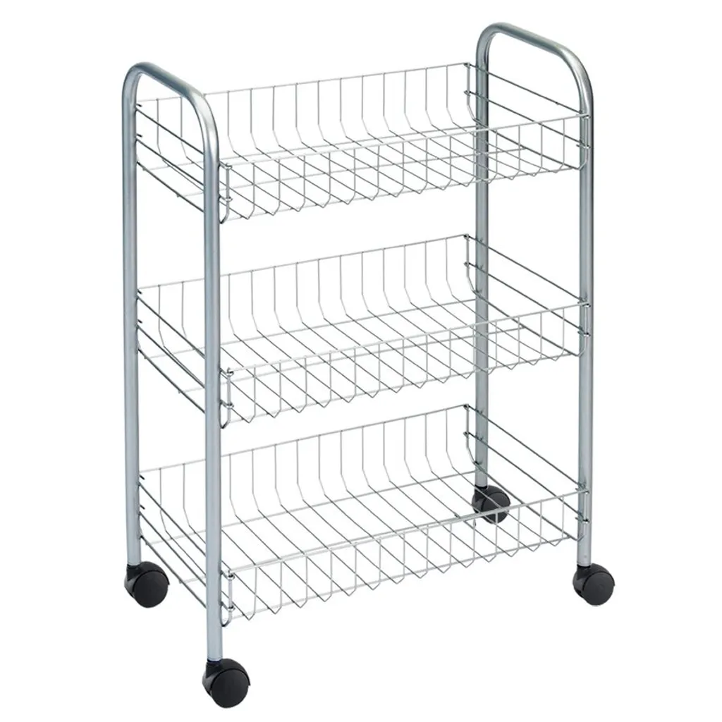 MetalTex Allzweckwagen - Silberfarben - Metall - Mit 3 Etagen 3 MetalTex Allzweckwagen - Silberfarben - Metall - Mit 3 Etagen – Bild 3