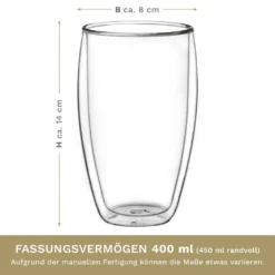 Creano Doppelwandiges Thermoglas 400ml „DG-SH“, Großes Doppelwandglas Aus Borosilikatglas, Doppelwandige Kaffeegläser, Teegläser, Latte Gläser 4er Set 12 Creano Doppelwandiges Thermoglas 400ml „DG-SH“, Großes Doppelwandglas Aus Borosilikatglas, Doppelwandige Kaffeegläser, Teegläser, Latte Gläser 4er Set -Haushalts Verkauf c8882af7c10ab86eb93b9fcabc1241c0