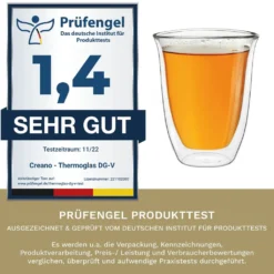 Creano Doppelwandige Gläser 250ml „DG-V“, 4er Set, Thermoglas Doppelwandig Aus Borosilikatglas, Kaffeegläser, Teegläser, Latte Gläser, Doppelwandgläser -Haushalts Verkauf c99c58c266aa0e9bf88623b0452c0c29