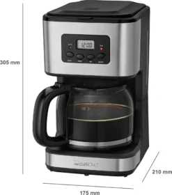 Clatronic KA 3642 Kaffeefiltermaschine Für 12-14 Tassen 1,5 L, Programmierbare 24-Stunden LCD-Digital-Zeitschaltuhr, Edelstahlfront 14 Clatronic KA 3642 Kaffeefiltermaschine Für 12-14 Tassen 1,5 L, Programmierbare 24-Stunden LCD-Digital-Zeitschaltuhr, Edelstahlfront -Haushalts Verkauf ca7b8a915fba577f63e51e62b8e99d8a