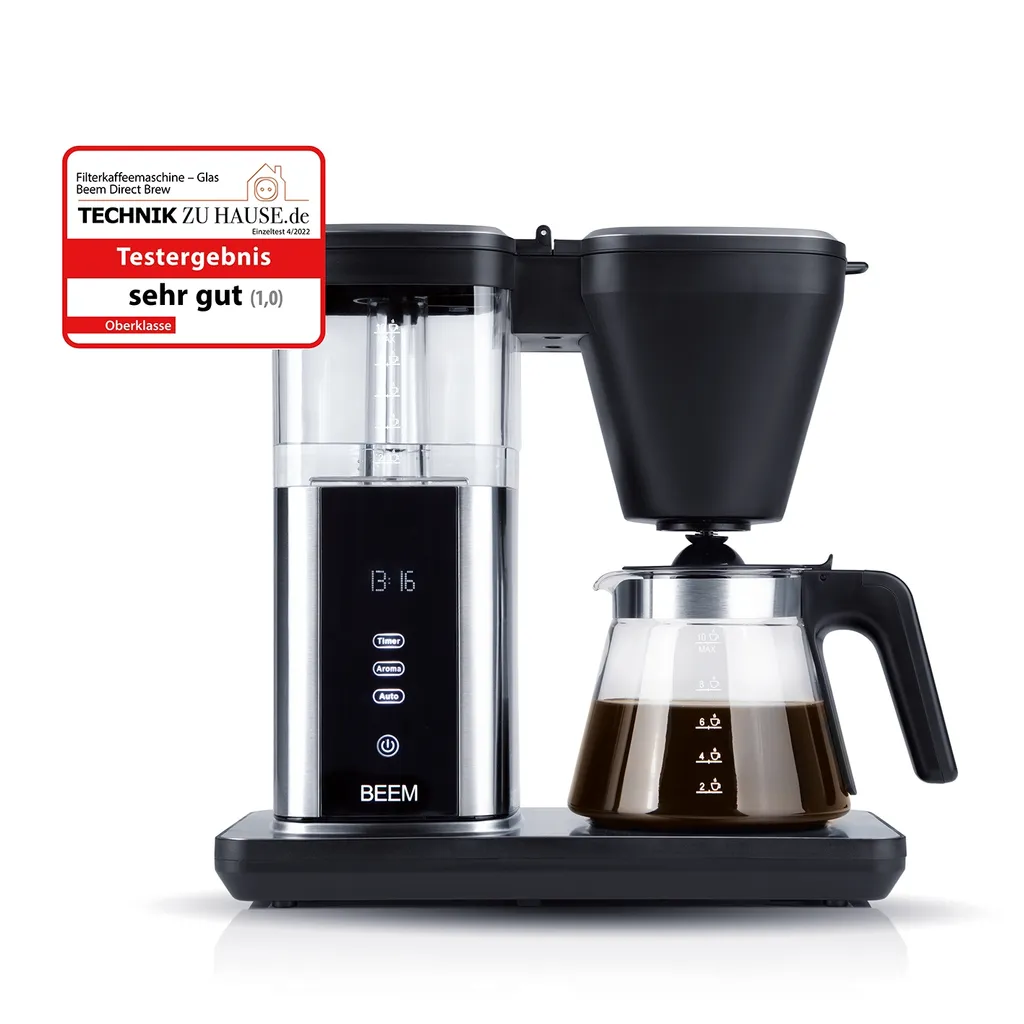 BEEM DIRECT-BREW Filterkaffeemaschine - Glas Kaffeemaschine Filter Kaffeemaschine 10 Tassen Timer Kaffeeautomat Display 2 BEEM DIRECT-BREW Filterkaffeemaschine - Glas Kaffeemaschine Filter Kaffeemaschine 10 Tassen Timer Kaffeeautomat Display – Bild 2