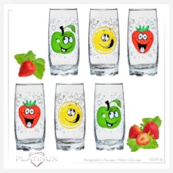 Trinkgläser Mit Lustigen Fruchtgesichtern 350ml (max. 400ml) Set 6 Teilig Aus Glas Bunt 12 Trinkgläser Mit Lustigen Fruchtgesichtern 350ml (max. 400ml) Set 6 Teilig Aus Glas Bunt -Haushalts Verkauf cc906c15f047e29ea8f7791dea9c4663