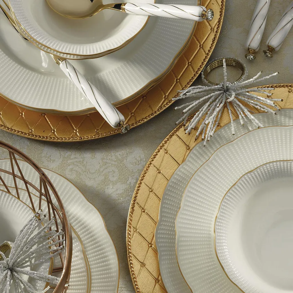 Kütahya Porselen Ilay 24 Teile Porzellan Geschirr Set Gold BNILY24Y2520 11 Kütahya Porselen Ilay 24 Teile Porzellan Geschirr Set Gold BNILY24Y2520 – Bild 11