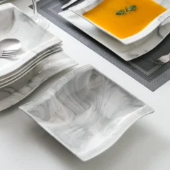 MALACASA, Serie Flora, Marmor Porzellan Tafelservice 12 Teiligen Set Kombiservice Geschirrset Mit Je 6 Speiseteller Und 6 Suppenteller Für 6 Personen 10 MALACASA, Serie Flora, Marmor Porzellan Tafelservice 12 Teiligen Set Kombiservice Geschirrset Mit Je 6 Speiseteller Und 6 Suppenteller Für 6 Personen -Haushalts Verkauf ce2df6eab19b6316a6dfda41431571c7