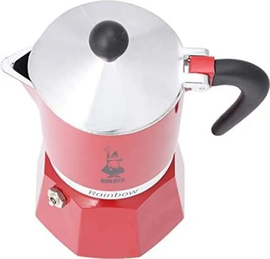 Bialetti Rainbow, Italienische Espresso-Kaffeemaschine, Aluminium, 3 Tassen, Rot 11 Bialetti Rainbow, Italienische Espresso-Kaffeemaschine, Aluminium, 3 Tassen, Rot – Bild 11