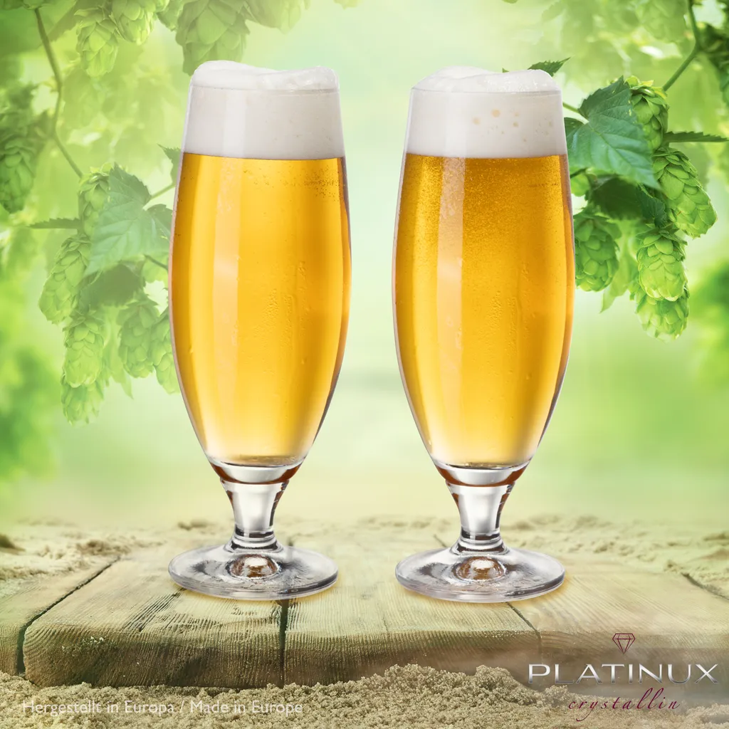 Bierkelche 500ml (max. 580ml) Set 6-Teilig Bierglas Weizengläser Aus Crystalline Glas 2 Bierkelche 500ml (max. 580ml) Set 6-Teilig Bierglas Weizengläser Aus Crystalline Glas – Bild 2