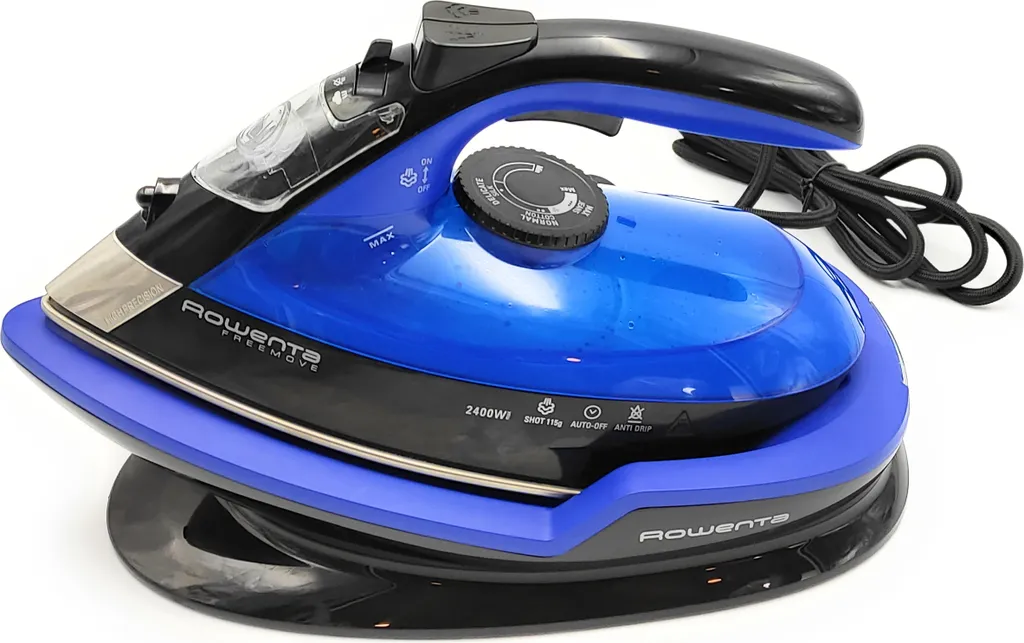 Rowenta DE5010 Dampfbügeleisen Ohne Schnur Mit Ladestation Blau Schwarz 4 Rowenta DE5010 Dampfbügeleisen Ohne Schnur Mit Ladestation Blau Schwarz – Bild 4