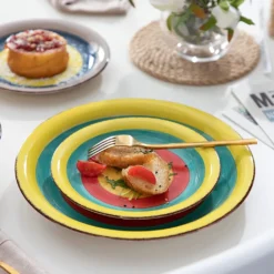 Tafelservice Steingut, Vancasso ARCO 36-teiliges Kombiservice Set, Vintage Geschirrservice Mit Je 12 Speiseteller, Kuchenteller Und Suppenteller, Für 12 Personen, Regenbogen Stil 10 Tafelservice Steingut, Vancasso ARCO 36-teiliges Kombiservice Set, Vintage Geschirrservice Mit Je 12 Speiseteller, Kuchenteller Und Suppenteller, Für 12 Personen, Regenbogen Stil -Haushalts Verkauf d6d0fa5a60aafc9d7fc51c5d08357647