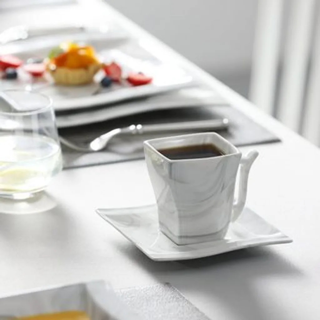 MALACASA, Serie Flora, 30 Tlg. Marmor Porzellan Geschirrset Kombiservice Tafelservice Mit Je 6 Kaffeetassen, 6 Untertassen, 6 Dessertteller, 6 Suppenteller Und 6 Flachteller 5 MALACASA, Serie Flora, 30 Tlg. Marmor Porzellan Geschirrset Kombiservice Tafelservice Mit Je 6 Kaffeetassen, 6 Untertassen, 6 Dessertteller, 6 Suppenteller Und 6 Flachteller – Bild 5