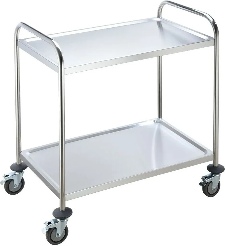 BPT Servierwagen Edelstahl Küchenwagen Auf Rollen Mit Runder Griff,rollwagen Für Restaurants Mit 4-Bremsräder 1 BPT Servierwagen Edelstahl Küchenwagen Auf Rollen Mit Runder Griff,rollwagen Für Restaurants Mit 4-Bremsräder