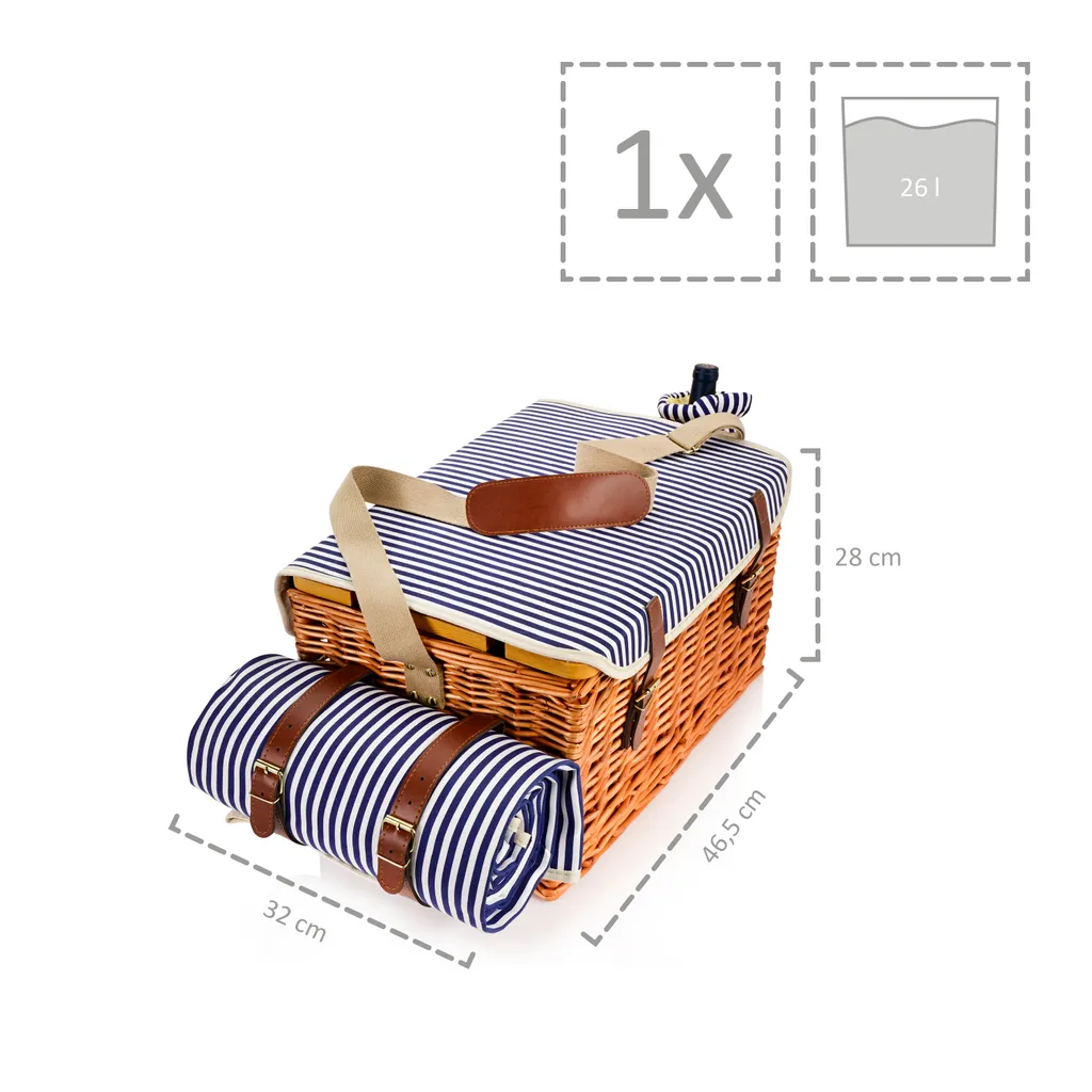 Sänger SÄNGER Picknickkorb Borkum Mit Integriertem Tisch & Kühltasche 25 Teilig Für 4 Personen 3 Sänger SÄNGER Picknickkorb Borkum Mit Integriertem Tisch & Kühltasche 25 Teilig Für 4 Personen – Bild 3