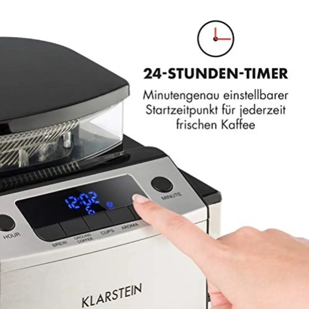 Aromatica X Kaffeemaschine Mahlwerk Glaskanne Aroma+ Edelstahl 6 Aromatica X Kaffeemaschine Mahlwerk Glaskanne Aroma+ Edelstahl – Bild 6