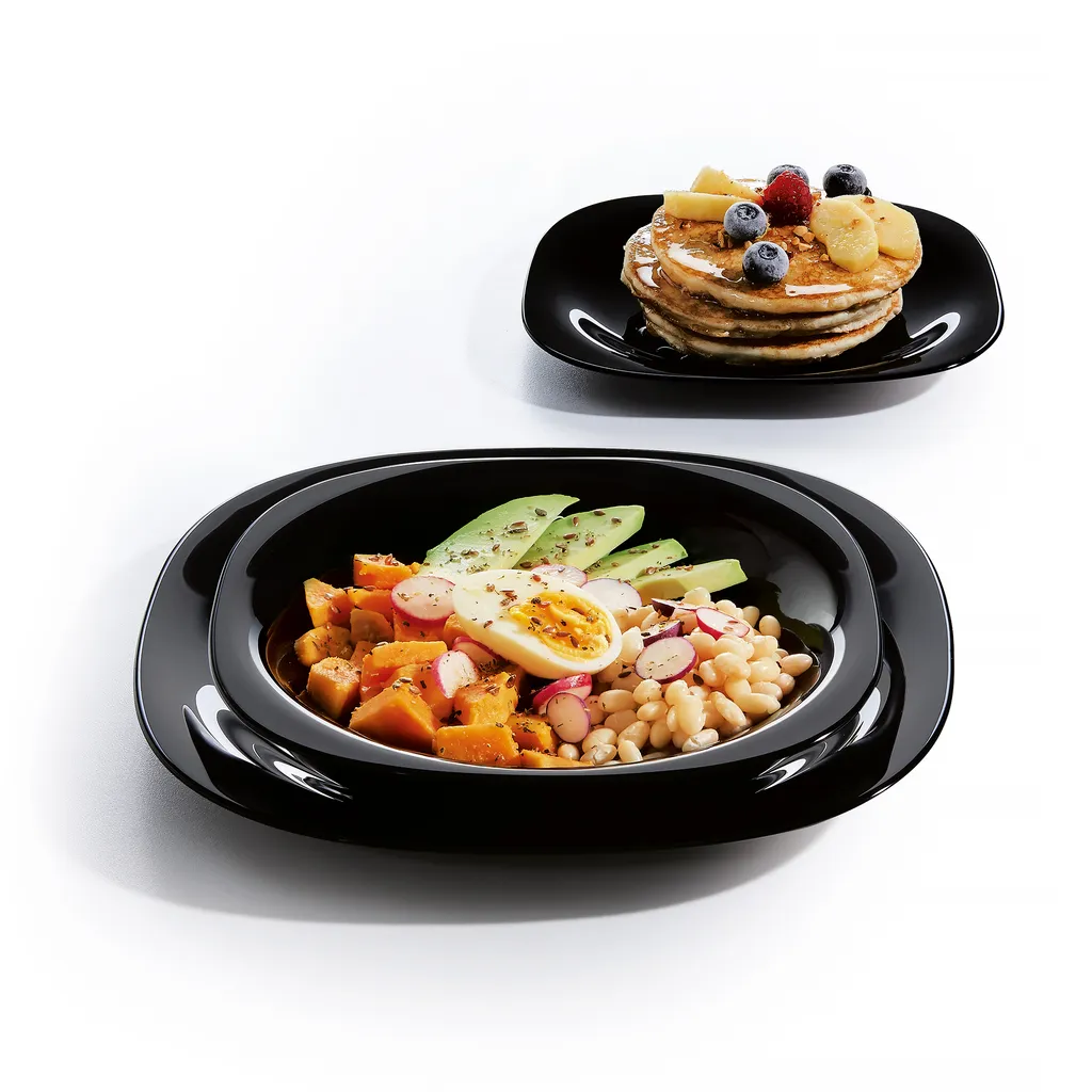 Geschirr Luminarc Carine Glas Schwarz-Weiß (19 Pcs) 9 Geschirr Luminarc Carine Glas Schwarz-Weiß (19 Pcs) – Bild 9