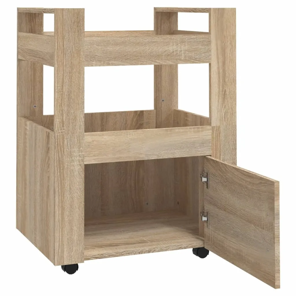 VidaXL Küchenwagen Sonoma-Eiche 60x45x80 Cm Holzwerkstoff 6 VidaXL Küchenwagen Sonoma-Eiche 60x45x80 Cm Holzwerkstoff – Bild 6