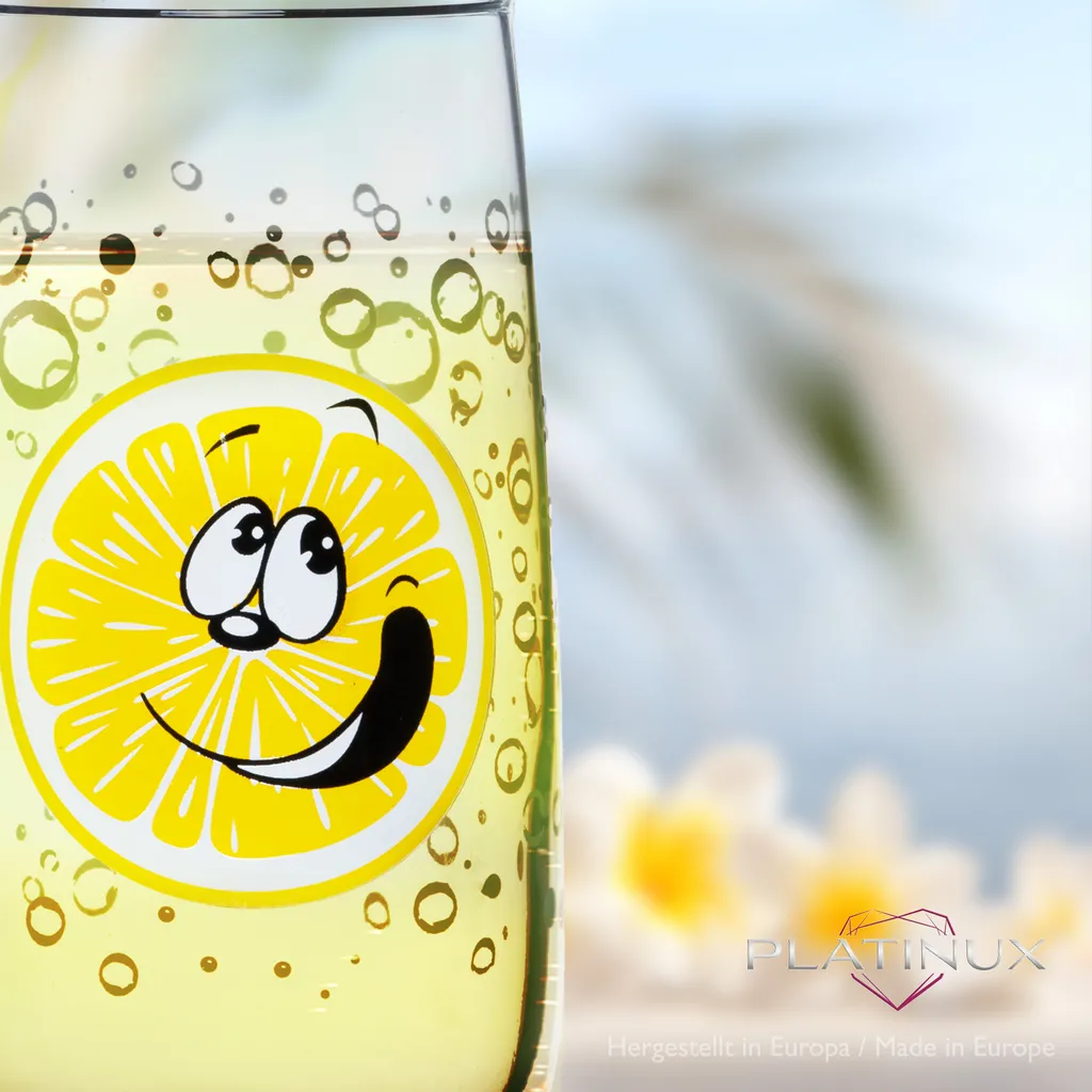 Trinkgläser Mit Lustigen Fruchtgesichtern 350ml (max. 400ml) Set 6 Teilig Aus Glas Bunt 7 Trinkgläser Mit Lustigen Fruchtgesichtern 350ml (max. 400ml) Set 6 Teilig Aus Glas Bunt – Bild 7