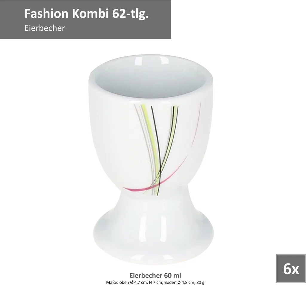 Kombiservice 62 Tlg. Fashion, Eckige Form 7 Kombiservice 62 Tlg. Fashion, Eckige Form – Bild 7