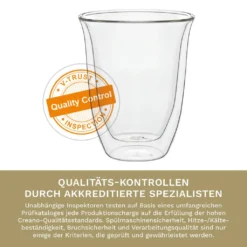 Creano Doppelwandige Gläser 250ml „DG-V“, 4er Set, Thermoglas Doppelwandig Aus Borosilikatglas, Kaffeegläser, Teegläser, Latte Gläser, Doppelwandgläser -Haushalts Verkauf e85207c31930001cba1fe1124834b375