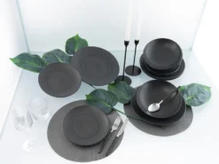 CreaTable 23205 Tafelservice Elements Collection Lava Stone Für 4 Personen, Steinzeug, Schwarz/grau (1 Set, 12-teilig) 13 CreaTable 23205 Tafelservice Elements Collection Lava Stone Für 4 Personen, Steinzeug, Schwarz/grau (1 Set, 12-teilig) -Haushalts Verkauf e8cc7f4ec7584f39438a2e51d22b872e