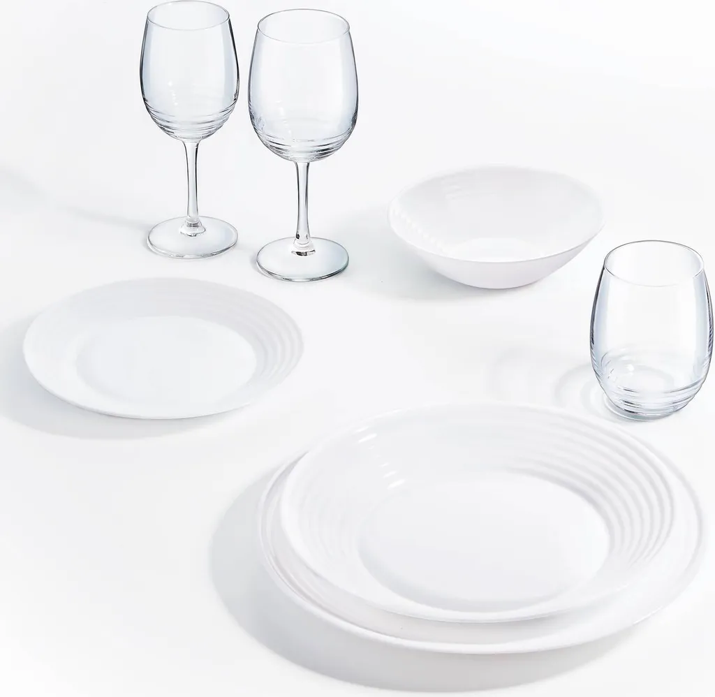 Tafelservice Harena 18-teilig Weiß LUMINARC Essservice Geschirrset Tafelset 6 Tafelservice Harena 18-teilig Weiß LUMINARC Essservice Geschirrset Tafelset – Bild 6