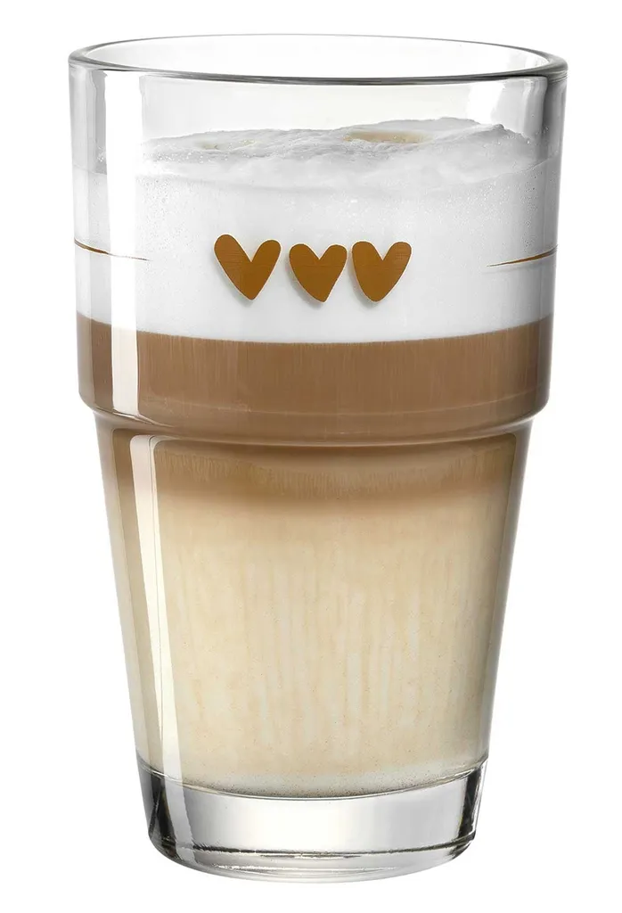 LEONARDO 043467 Solo Latte Macchiato Becher Mit Motiv Herzen, Glas, 410 Ml, Klar 5 LEONARDO 043467 Solo Latte Macchiato Becher Mit Motiv Herzen, Glas, 410 Ml, Klar – Bild 5