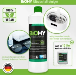 BiOHY Ultraschallreiniger (2x1l Flasche) + Dosierer | Intensive Und Materialschonende Reinigung Von Brillen, Dentalprodukte, Gold, Münzen Und Schmuck| KONZENTRAT Für Ultraschallbad 12 BiOHY Ultraschallreiniger (2x1l Flasche) + Dosierer | Intensive Und Materialschonende Reinigung Von Brillen, Dentalprodukte, Gold, Münzen Und Schmuck| KONZENTRAT Für Ultraschallbad -Haushalts Verkauf ef3234ad178a774cb40416949bc4ec98
