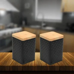 2er Set Metall Vorratsdose Mit Deckel 16x10,5x10,5cm - Schwarz 13 2er Set Metall Vorratsdose Mit Deckel 16x10,5x10,5cm - Schwarz -Haushalts Verkauf f0a14e3ef329910a0f1dd0b69797e152