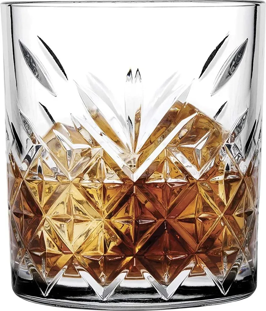 Pasabahce 52790 Whisky Glas Tumbler Timeless Im Kristall-Design, Höhe 9,6 Cm, 345 Ml, 4 Stück, Retro-Design 1 Pasabahce 52790 Whisky Glas Tumbler Timeless Im Kristall-Design, Höhe 9,6 Cm, 345 Ml, 4 Stück, Retro-Design