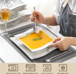 MALACASA, Serie Flora, Marmor Porzellan Tafelservice 12 Teiligen Set Kombiservice Geschirrset Mit Je 6 Speiseteller Und 6 Suppenteller Für 6 Personen 9 MALACASA, Serie Flora, Marmor Porzellan Tafelservice 12 Teiligen Set Kombiservice Geschirrset Mit Je 6 Speiseteller Und 6 Suppenteller Für 6 Personen -Haushalts Verkauf f24680c375189f3132dfac133007cb0a