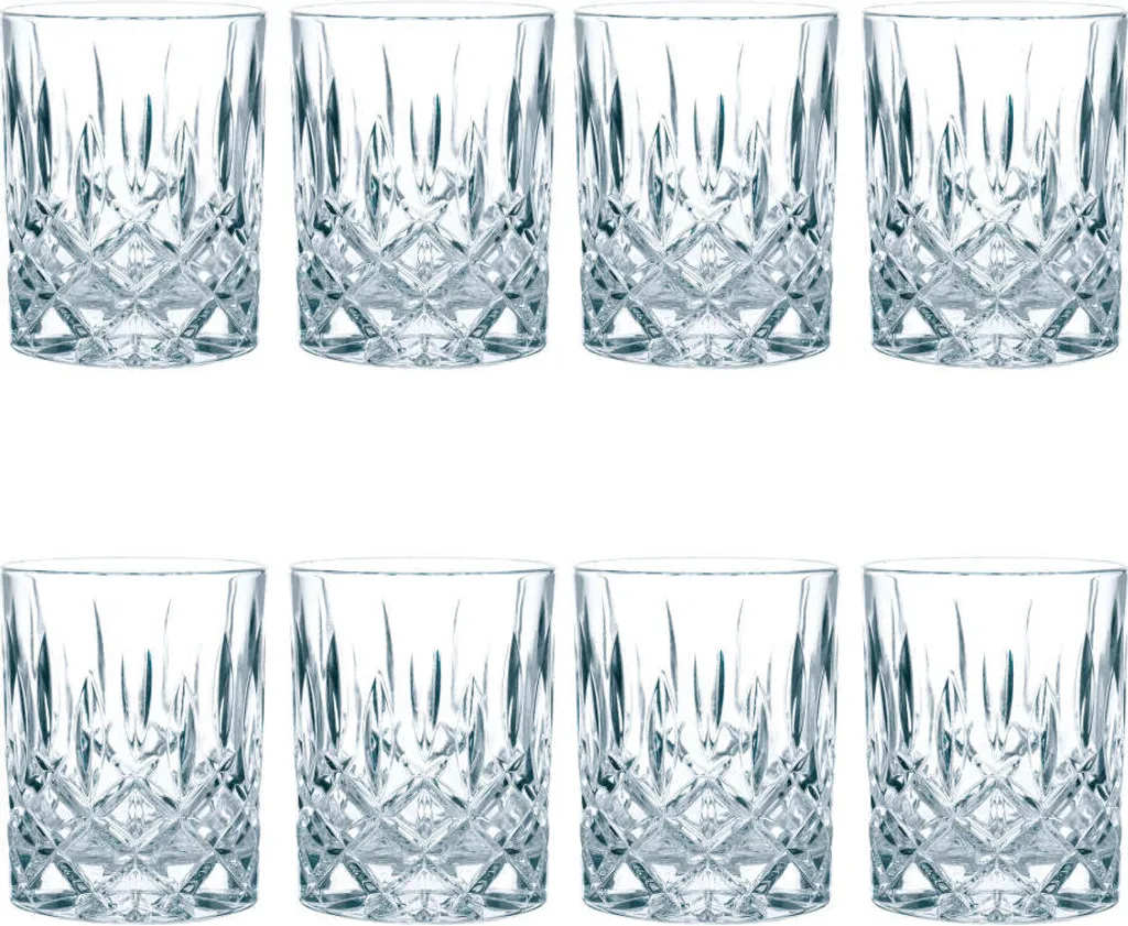 Nachtmann Noblesse Whiskybecher Set, 8er Set, Whiskyglas, Tumbler, Kristallglas, H 9.8 Cm 2 Nachtmann Noblesse Whiskybecher Set, 8er Set, Whiskyglas, Tumbler, Kristallglas, H 9.8 Cm – Bild 2