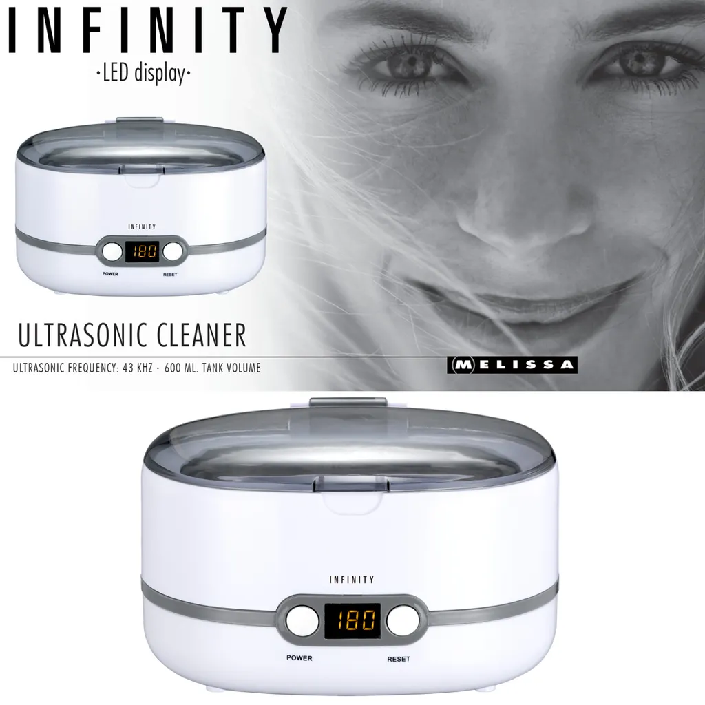Melissa „INFINITY“ 16800031 UV-Sterilisator Ultraschall ReinigerDigitaler Ultraschallreiniger Reinigungsgerät Mit Timer Für Brillen Schmuck, 600ml 5 Melissa „INFINITY“ 16800031 UV-Sterilisator Ultraschall ReinigerDigitaler Ultraschallreiniger Reinigungsgerät Mit Timer Für Brillen Schmuck, 600ml – Bild 5