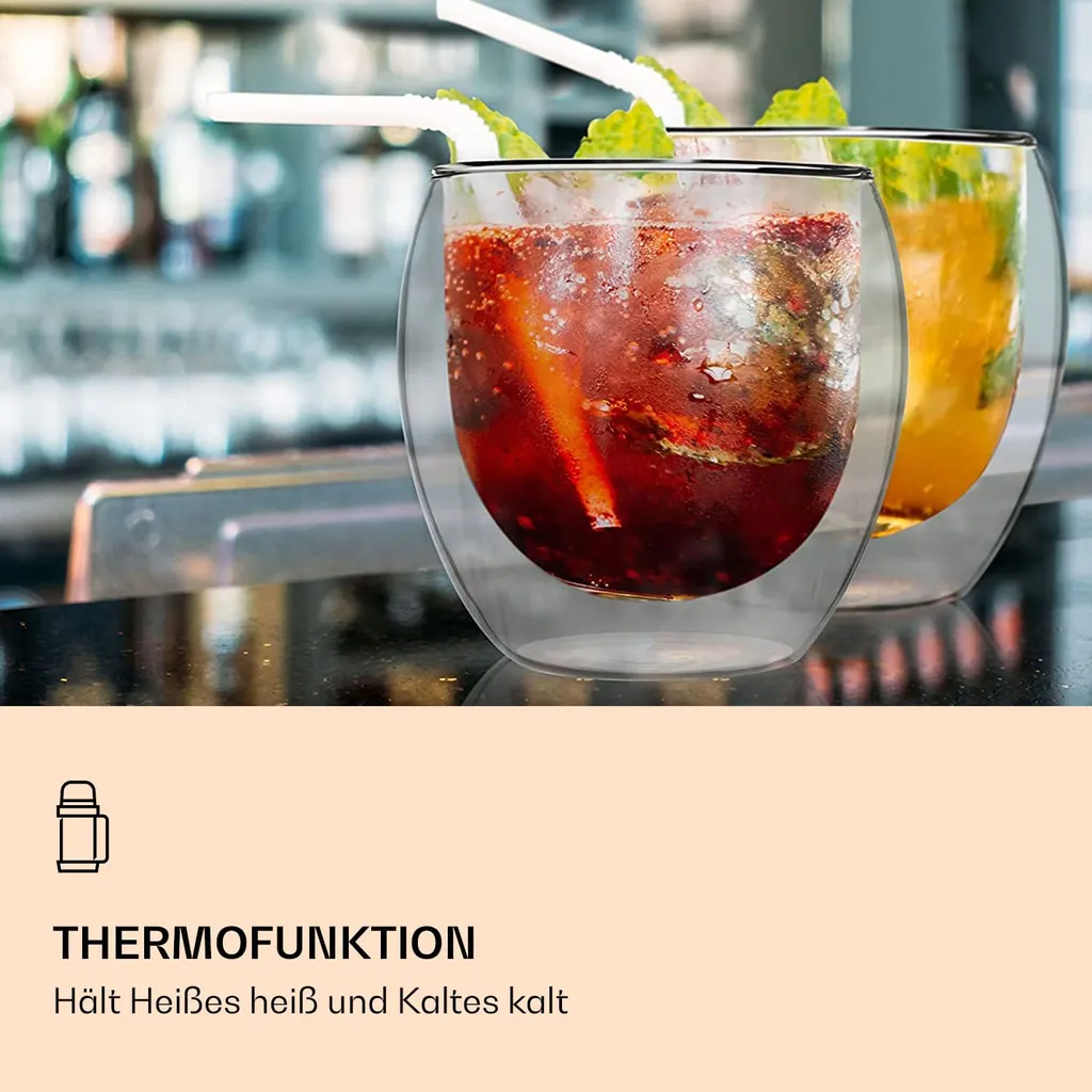 Feelino 4er Set 2x 310ml, 2x 410ml DUOS Jumbo Doppelwandige Thermo-Gläser 3 Feelino 4er Set 2x 310ml, 2x 410ml DUOS Jumbo Doppelwandige Thermo-Gläser – Bild 3
