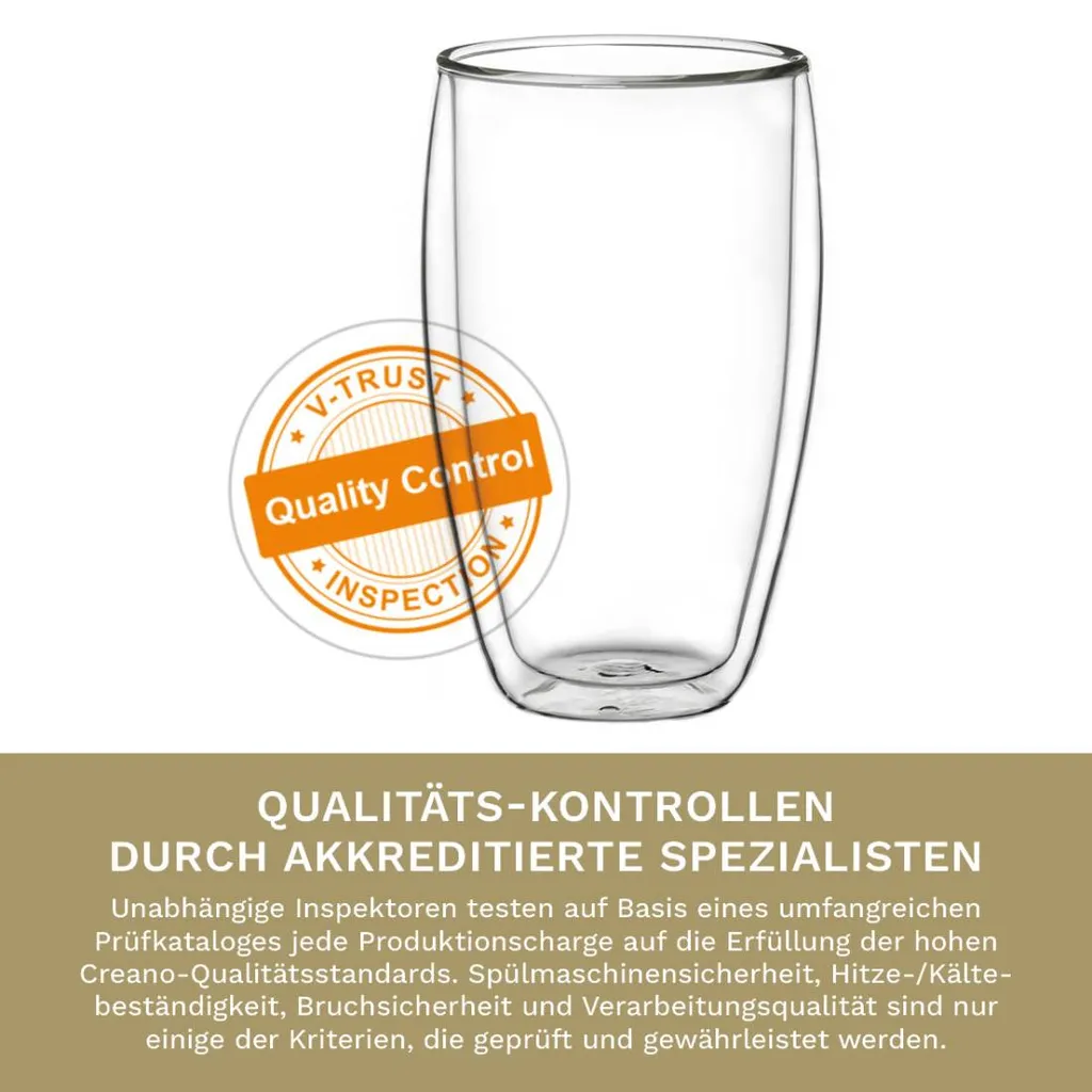 Creano Doppelwandiges Thermoglas 400ml „DG-SH“, Großes Doppelwandglas Aus Borosilikatglas, Doppelwandige Kaffeegläser, Teegläser, Latte Gläser 4er Set 4 Creano Doppelwandiges Thermoglas 400ml „DG-SH“, Großes Doppelwandglas Aus Borosilikatglas, Doppelwandige Kaffeegläser, Teegläser, Latte Gläser 4er Set – Bild 4