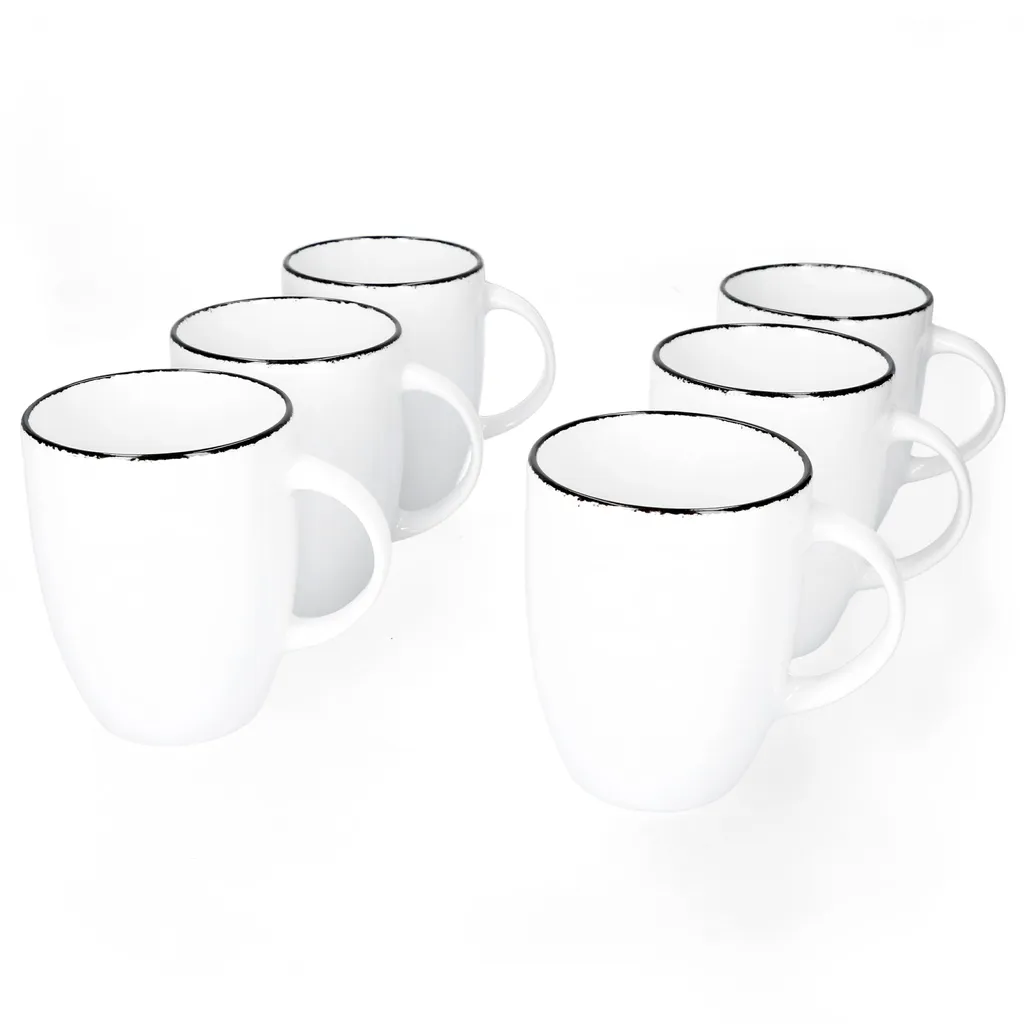 Van Well Black Star 24tlg. Kombi-Service 6 Personen Porzellan Geschirr-Set 4 Van Well Black Star 24tlg. Kombi-Service 6 Personen Porzellan Geschirr-Set – Bild 4