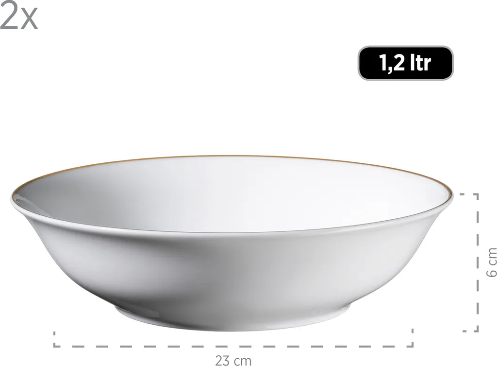 Mäser 931735 Kombiservice Professional Dining Für 6 Personen, Porzellan, Weiß (1 Set, 24-teilig) 5 Mäser 931735 Kombiservice Professional Dining Für 6 Personen, Porzellan, Weiß (1 Set, 24-teilig) – Bild 5