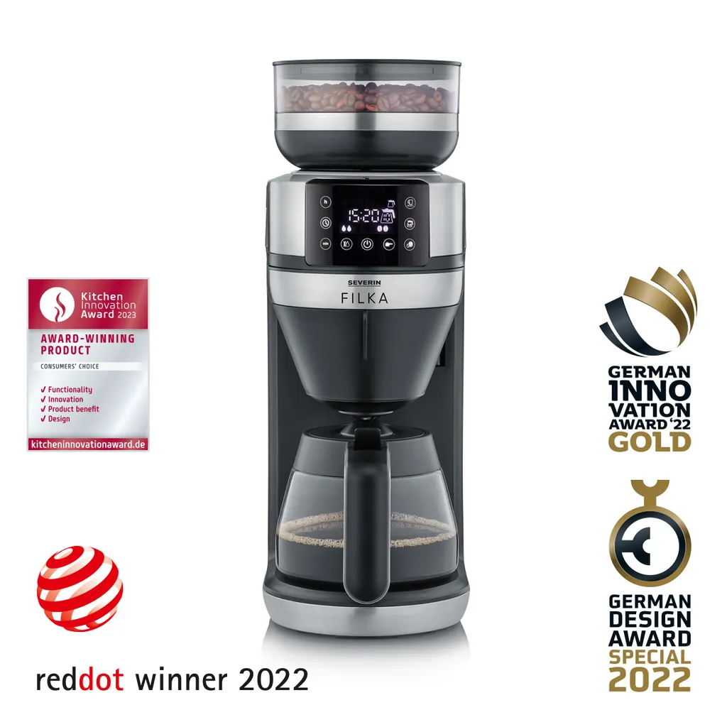 SEVERIN FILKA Vollautomat Für Filterkaffee Mit Glaskanne KA 4850 Aus Edelstahl, Matt-schwarz Edelstahl-gebürstet 10 SEVERIN FILKA Vollautomat Für Filterkaffee Mit Glaskanne KA 4850 Aus Edelstahl, Matt-schwarz Edelstahl-gebürstet – Bild 10