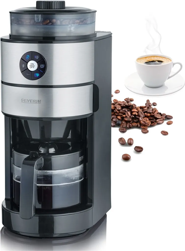 Severin KA 4811 Filterkaffeemaschine Mit Mahlwerk Für 6 Tassen Edelstahl Schwarz 11 Severin KA 4811 Filterkaffeemaschine Mit Mahlwerk Für 6 Tassen Edelstahl Schwarz – Bild 11